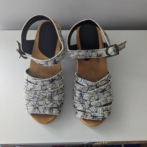 Sanita Mida Wood Wedge Heels Size 37 Equals US 5.5 - 6 - Picture 3 of 14